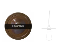 Suspension, Kai, laiton antique, IP65, Ø21cm, H22cm - Mullan Lighting