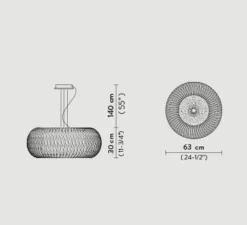 Suspension, Kalatos, prisme, Ø63cm, H30cm - Slamp