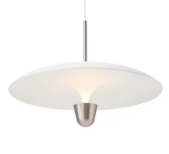 Suspension, Kantarell, nickel, LED, dim, 2700K, 1000 lm, Ø55cm, H40cm - New Works