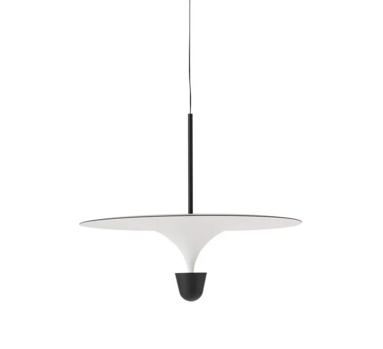 Suspension, Kantarell, noir, LED, dim, 2700K, 1000 lm, Ø60cm, H51cm - New Works