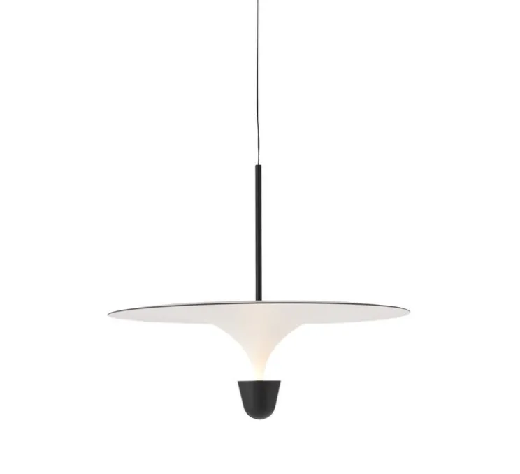 Suspension, Kantarell, noir, LED, dim, 2700K, 1000 lm, Ø60cm, H51cm - New Works