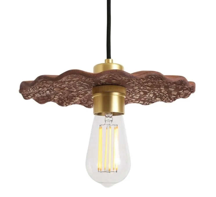 Suspension, Kapok, fer rouge, or, Ø27cm, H9,5cm - Mullan Lighting