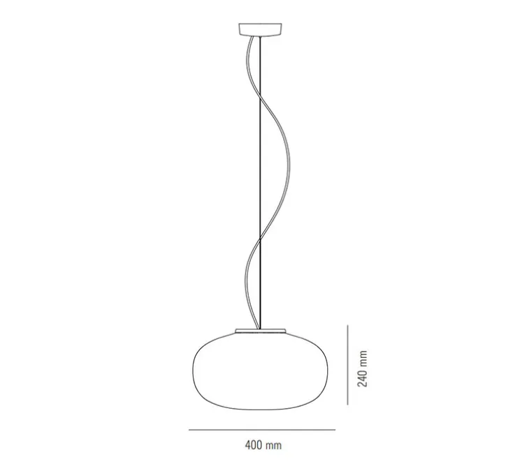 Suspension, Karl Johan Large, opalin, LED, 2700K, Ø40cm, H24cm - New Works