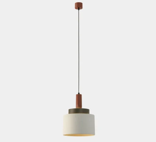Suspension, Keops L, blanc gris, gris brun, rouge brique, Ø30cm, H39,5cm - LEDS C4