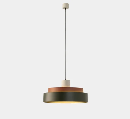Suspension, Keops XL, gris brun, rouge brique, blanc gris, Ø50cm, H25cm - LEDS C4