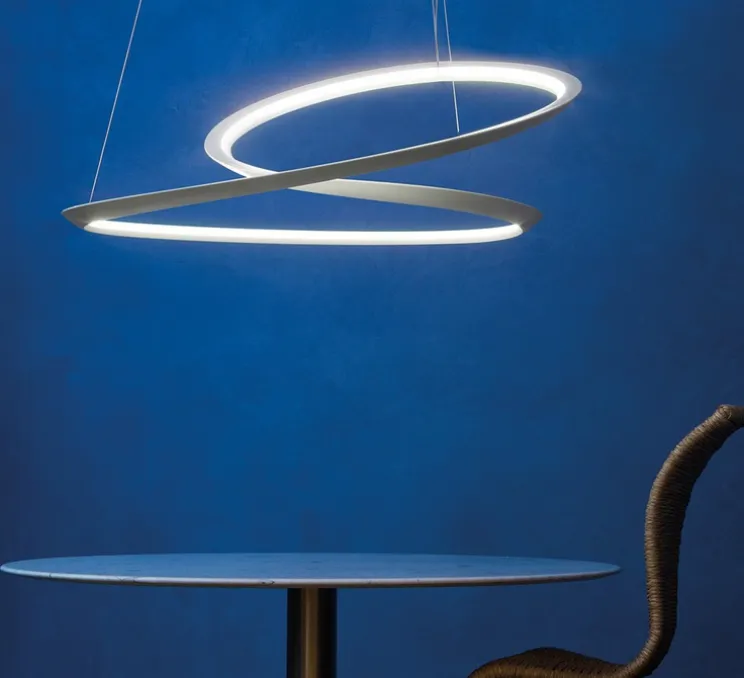 Suspension, Kepler directe, blanc, LED, 3000k, 4500lm, Ø110cm, H38cm - Nemo lighting