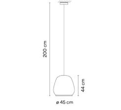 Suspension, Knit, 7450, beige, LED, dim, Casambi, 2700K, 4782 lm, Ø45cm, H44cm - Vibia