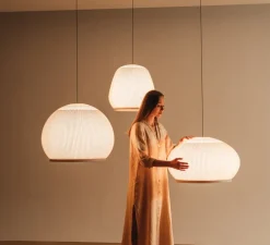 Suspension, Knit, 7475, beige, LED, dim, Dali, 2700K, 4782 lm, Ø65cm, H50cm - Vibia