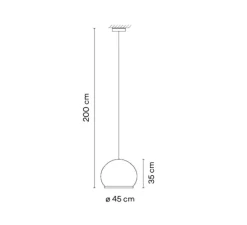 Suspension, Knit, 7460, beige, LED, dim, 1-10V, 2700K, 4782 lm, Ø45cm, H35cm - Vibia