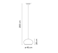 Suspension, Knit, 7455, beige, LED, dim, Casambi, 2700K, 4782 lm, Ø45cm, H28cm - Vibia