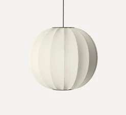 Suspension, Knit-wit, rond, blanc perle, Ø60cm, H55cm - Made by Hand