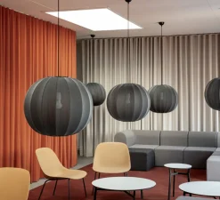 Suspension, Knit-wit,rond, noir, Ø60cm, H55cm - Made by Hand