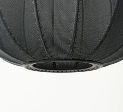 Suspension, Knit-wit,rond, noir, Ø60cm, H55cm - Made by Hand