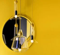 Suspension, Knot Large, jaune, Ø19,5cm, H22,4cm - Vitamin