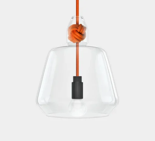 Suspension, Knot Large, orange, Ø19,5cm, H22,4cm - Vitamin