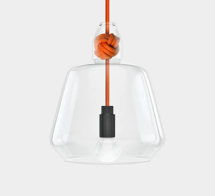 Suspension, Knot Large, orange, Ø19,5cm, H22,4cm - Vitamin