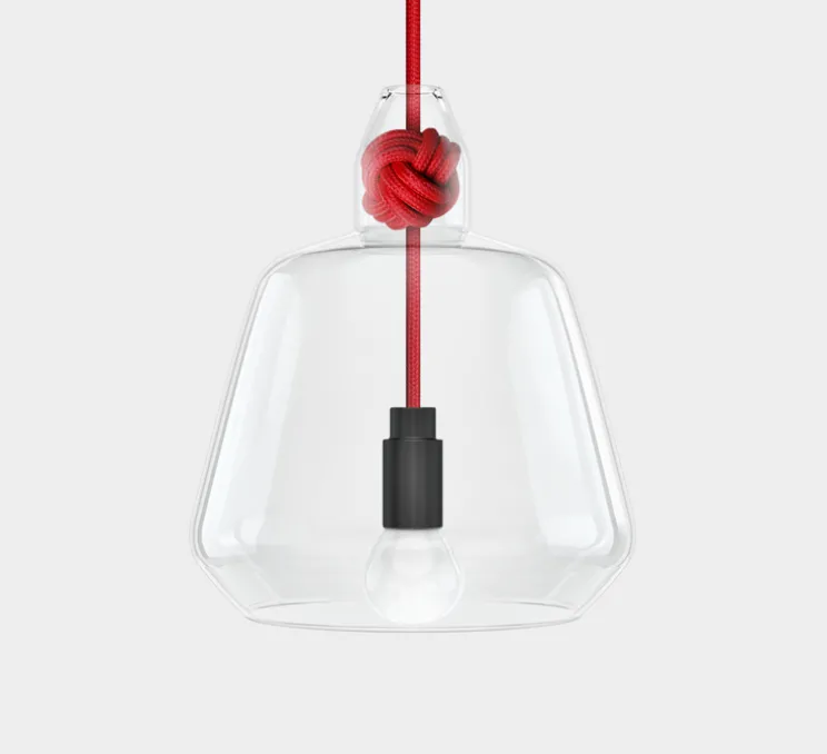 Suspension, Knot Large, rouge, Ø19,5cm, H22,4cm - Vitamin