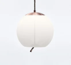 Suspension, Knot Sfera, Cuivre, blanc, Ø50cm - Brokis