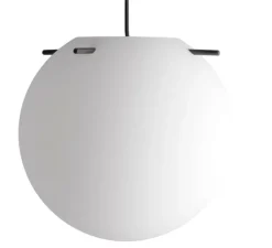 Suspension, Koi, blanc opalin, tiges noires, Ø32cm, H30cm - Frandsen
