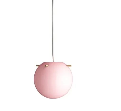 Suspension, Koi, rose opalin, tiges laiton, Ø25cm, H23cm - Frandsen