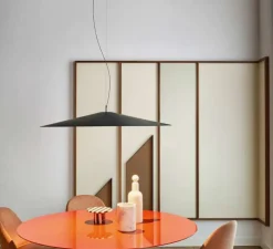 Suspension, Koinè, noir mat, LED, dim, coupure de phase, 2700K, Ø55cm, H10cm - Luceplan