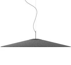 Suspension, Koinè, version acoustique, anthracite, LED, dim, DALI, 2700K, Ø86cm, H8cm- Luceplan
