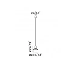 Suspension, Kombo 20, gris, Ø20cm, H20cm - Faro