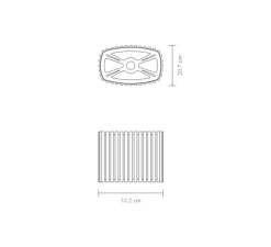 Suspension, Komorebi Rectangular Medium, chêne, L33cm, H26cm - Umage