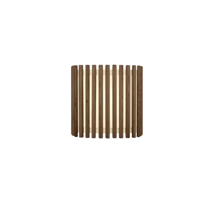 Suspension, Komorebi Square Medium, Chêne foncé, Ø27,5cm, H25cm - Umage