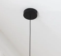 Suspension, Komorebi Square Medium, Chêne foncé, Ø27,5cm, H25cm - Umage