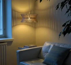 Suspension, Kontro 6000, blanc laminé, LED, Ø45cm, H21cm - Secto Design