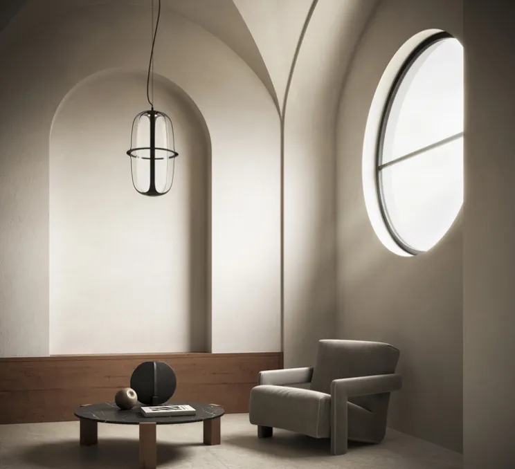 Suspension, Kooi, noir, LED, dim, 2700K, 2750 lm, Ø30cm, H50cm - KDLN