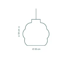 Suspension, Kumulo 5200, bouleau, Ø55cm, H54cm - Secto Design