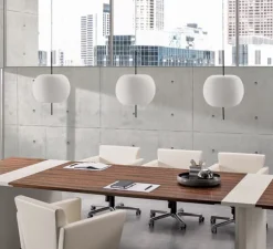 Suspension, Kushi 33, blanc, noir, Ø33cm, H56cm - KDLN