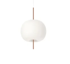 Suspension, Kushi XL, cuivre, blanc, Ø43cm, H65cm - KDLN