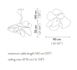 Suspension, La belle étoile L, blanc, LED, 3000K, 4300lm Ø90cm, H55cm - SLAMP