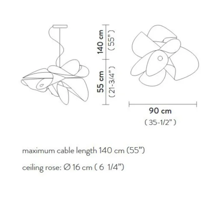 Suspension, La belle étoile L, blanc, LED, 3000K, 4300lm Ø90cm, H55cm - SLAMP