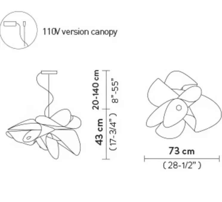 Suspension, La belle étoile S, noir, LED, Ø73cm, H43cm - SLAMP