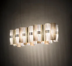 Suspension, La lollo linear 100, or, LED, dim, 2700K, 7820 lm, L93cm, H28cm - Slamp