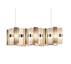 Suspension, La lollo linear 100, or, LED, dim, 2700K, 7820 lm, L93cm, H28cm - Slamp