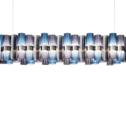 Suspension, La lollo linear 140, bleu, violet, LED, dim, 2700K, 12420 lm, L142cm, H28cm - Slamp