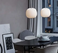 Suspension, Lamella 3, blanc, or, LED, 800lm, Ø33cm, H29cm - Le Klint