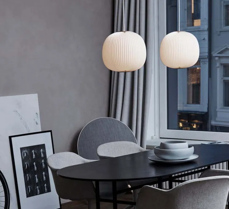 Suspension, Lamella 3, blanc, or, LED, 800lm, Ø33cm, H29cm - Le Klint