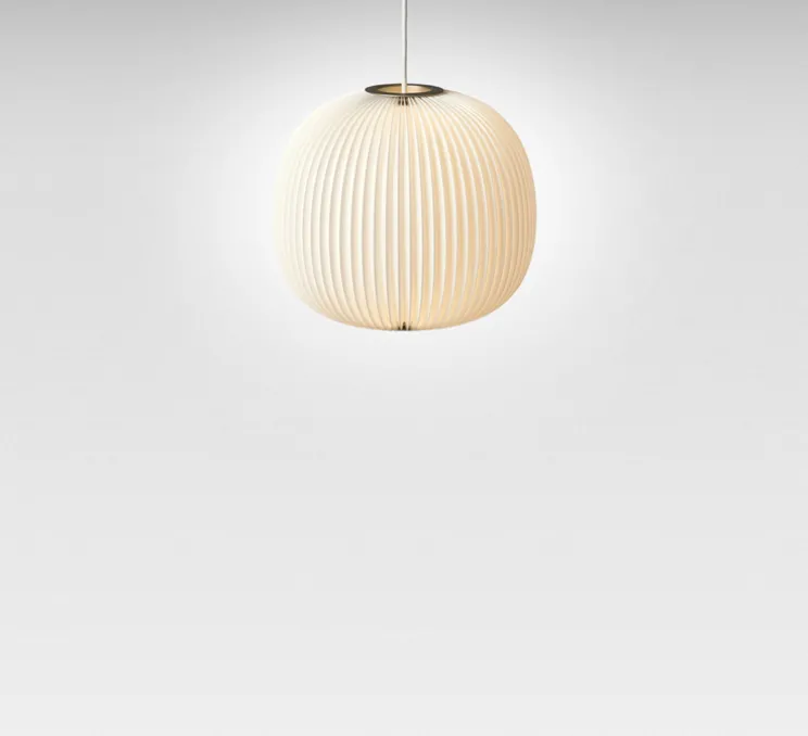 Suspension, Lamella 3, blanc, or, LED, 800lm, Ø33cm, H29cm - Le Klint