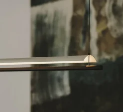 Suspension, Lamina 165, noir et blanc, LED, dim, 2700K, 1979 lm, L179,8cm, H4cm - Santa & Cole