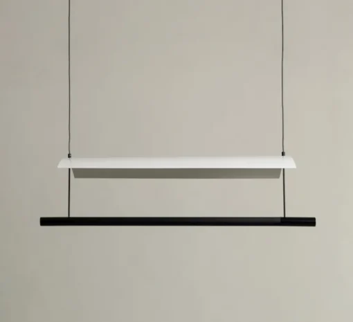 Suspension, Lamina 45, noir et blanc, LED, dim, 2700K, 711 lm, L58,7cm, H12,6cm - Santa & Cole