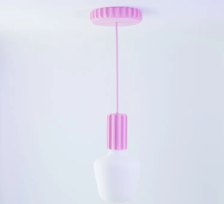 Suspension, Lana, rose, Ø5,4cm, H9,5cm - Alucyne
