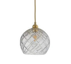 Suspension, Large Check, Crystal Rowan 22, transparent, or , Ø22cm, H22cm - Ebb and Flow