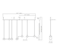 Suspension, Laurent 14, noir, L256cm, H356cm - Lambert&Fils