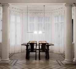 Suspension, Le vita, blanc, or, LED, 2700k, 1200lm, L103cm, H18cm - Faro